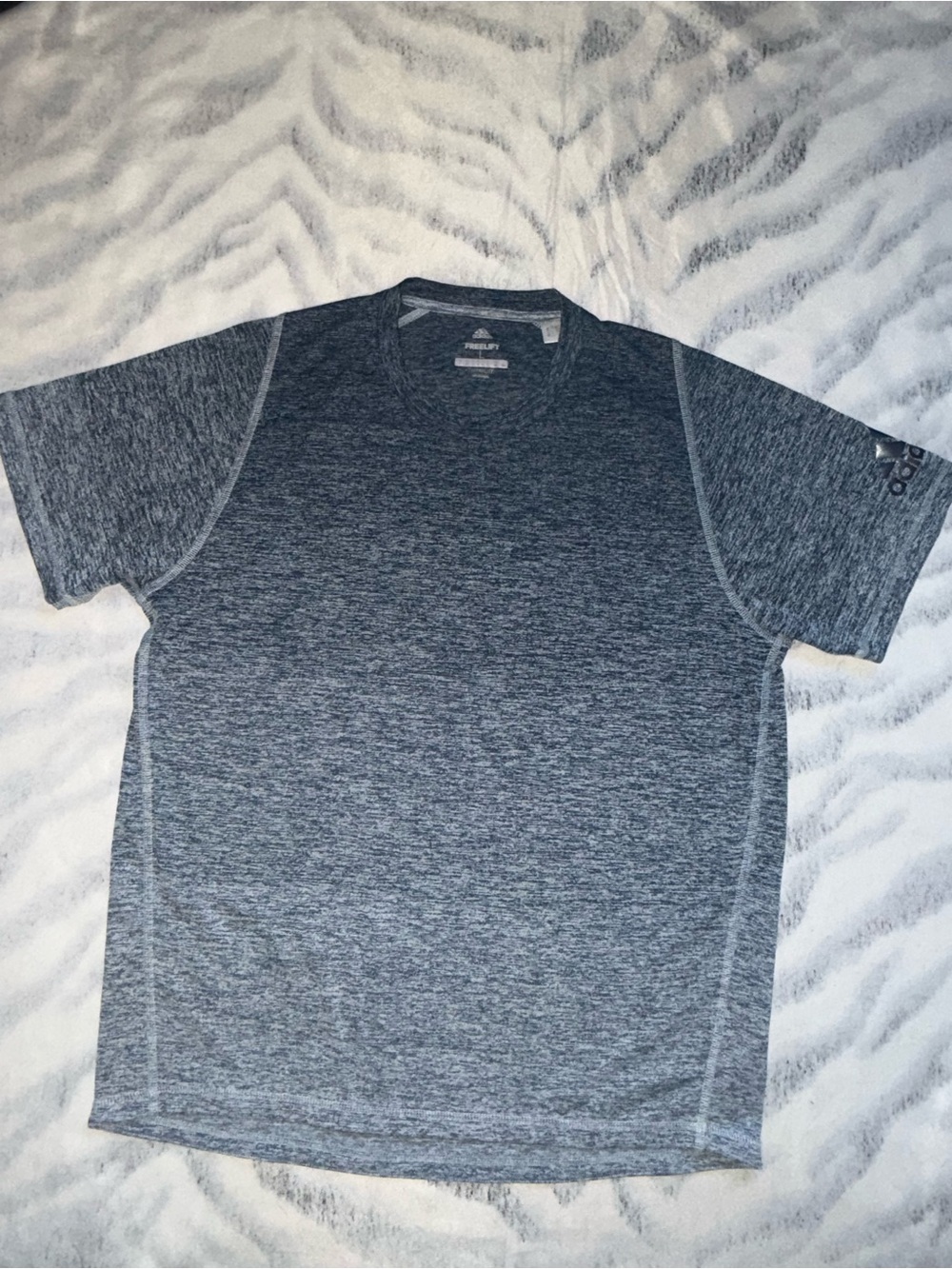 adidas Men’s Dark Heather Gray Short-Sleeve Athletic Tee
